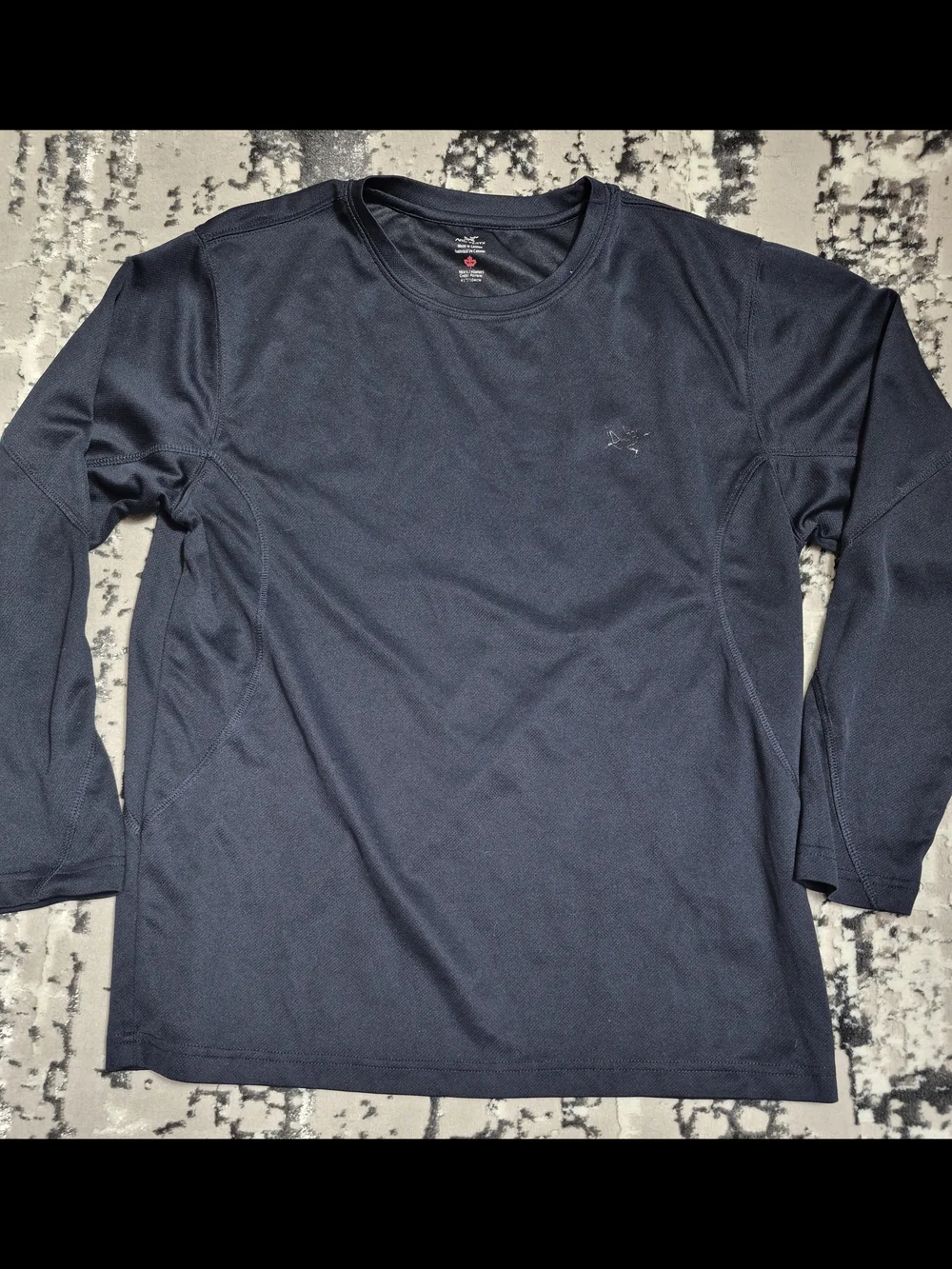 Arc'teryx Cormac Crew Neck Long Sleeve Shirt BLUE LONG SLEEVE MOIST WICKING M
